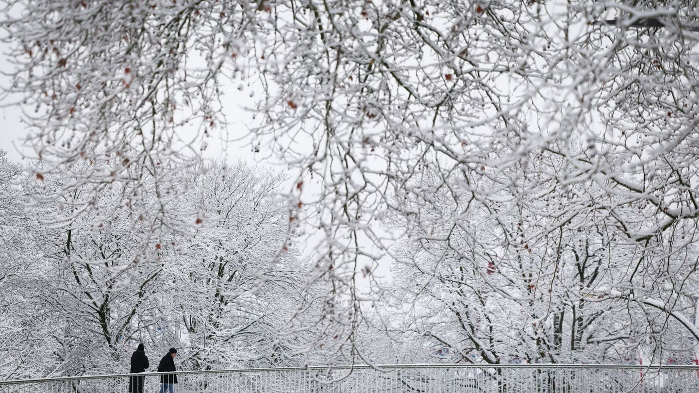 In Hamburg hat es stark geschneit. Foto: Christian Charisius/dpa
