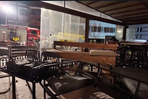 Das Innere der Bar in Crans-Montana nach dem Feuer