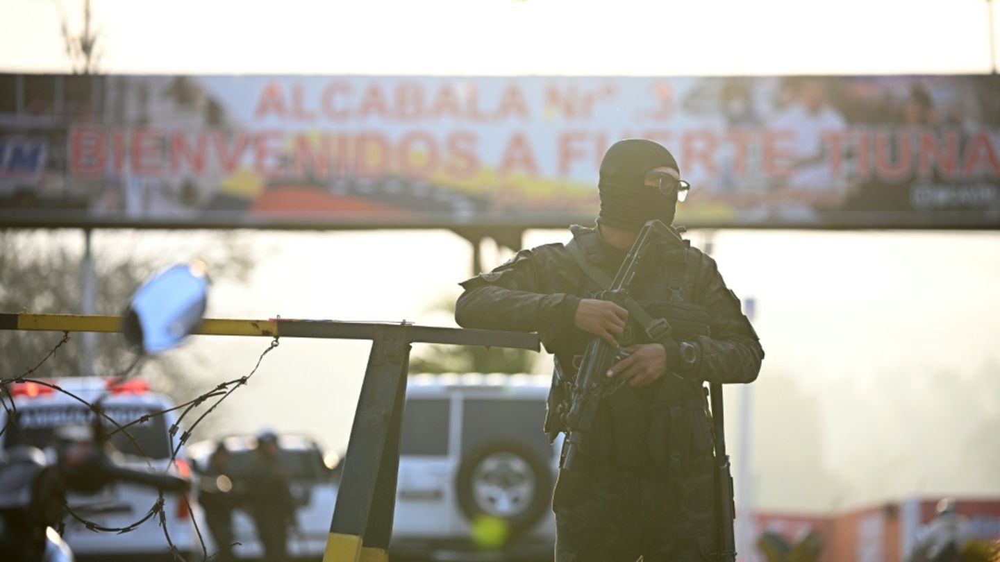 Venezolanischer Soldat am Samstag in Caracas