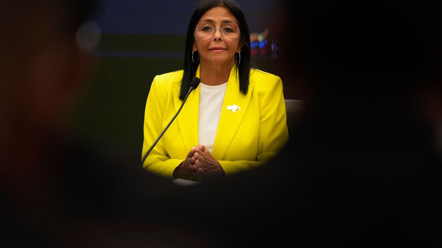 Delcy Rodríguez ist die Vizepräsidentin von Venezuela. (Archivbild) Foto: Ariana Cubillos/AP/dpa