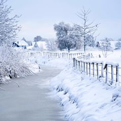 Winter-Wetter im beschaulichen Hamburger Stadtteil Kirchwerder am südlichen Stadtrand