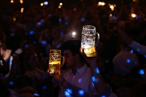In einem Oktoberfestzelt am 5. Oktober 2025 in München