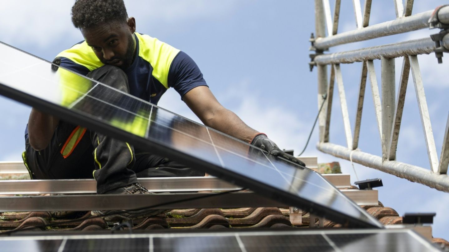 Installation eines Solarpanels