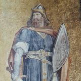 Wandgemälde Albrechts in Meißen.