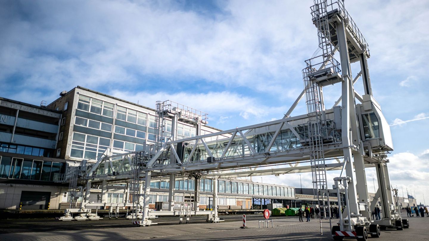 Die Bundespolizei nahm einen gesuchten Arbeiter im Kreuzfahrtterminal fest. (Archivbild) Foto: Sina Schuldt/dpa