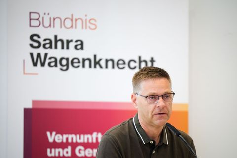 BSW-Generalsekretär Oliver Ruhnert sieht noch Chancen für die Koalition seiner Partei mit der SPD in Brandenburg. (Archivbild) F