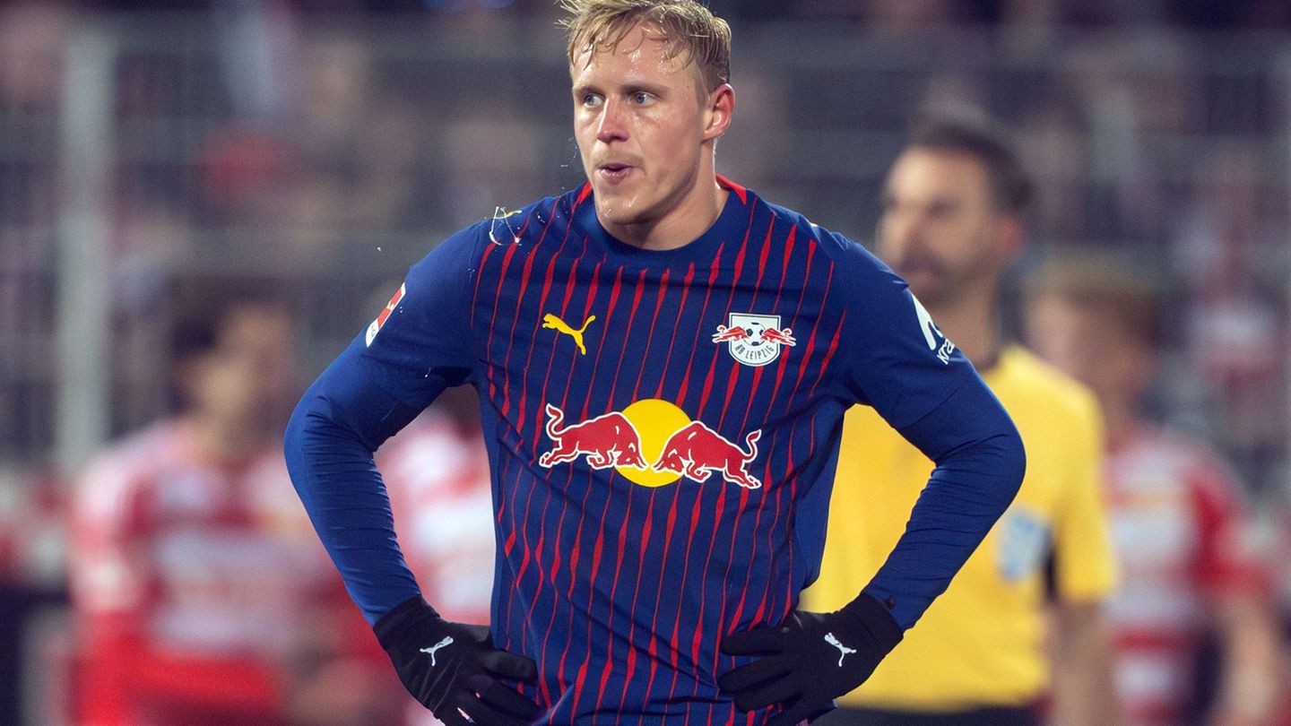 Xaver Schlagers Vertrag bei RB Leipzig läuft im Sommer aus. (Archivbild) Foto: Soeren Stache/dpa