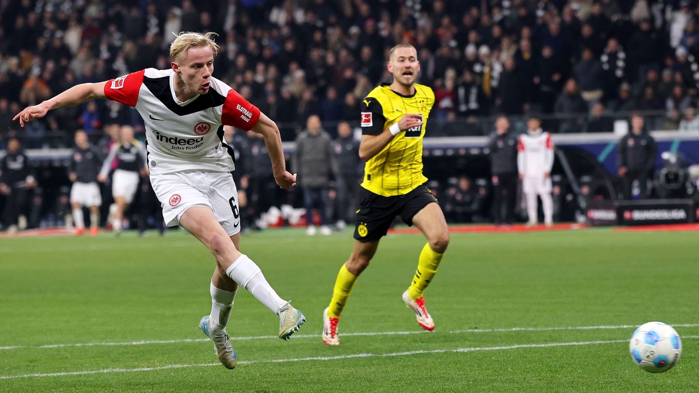 Oscar Højlund traf vor knapp einem Jahr zum 2:0-Endstand: Das letzte Bundesliga-Aufeinandertreffen zwischen Frankfurt und Dortmund gewann die Eintracht.
