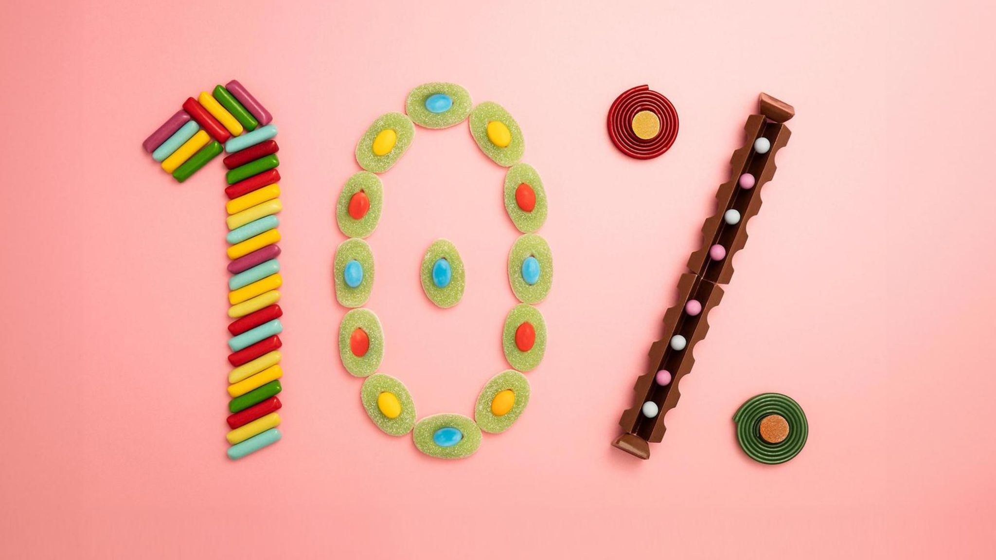 Weniger Zucker im Alltag: Zehn Prozent als Zahl mit Süßigkeiten nachgelegt