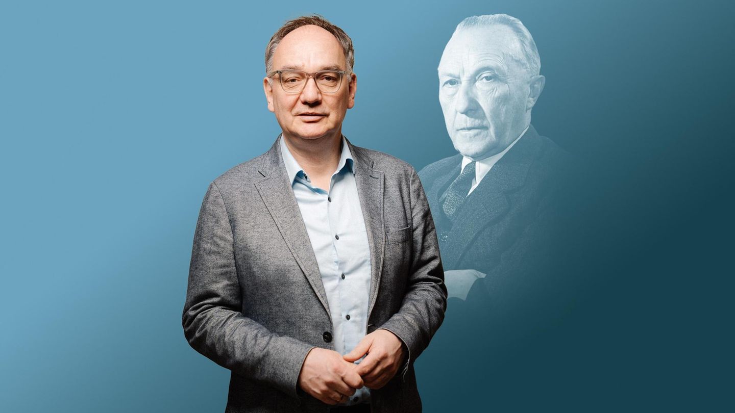 Fried Kolumne: Konrad Adenauer im Hintergrund