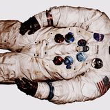 Neil Armstrongs Raumanzug vom ersten Mondspaziergang