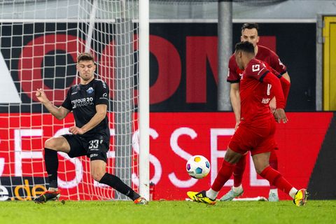 Gegen den SC Paderborn erzielte Bilal Hussein sein einziges Tor für Hertha. (Archivbild) Foto: David Inderlied/dpa