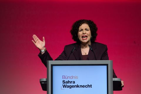 BSW-Bundeschefin Amira Mohamed Ali kritisiert den brandenburgischen Ministerpräsidenten Dietmar Woidke (SPD). (Archivbild) Foto: