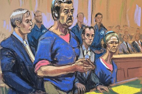 Gerichtszeichnung zeigt Maduro in New Yorker Gericht