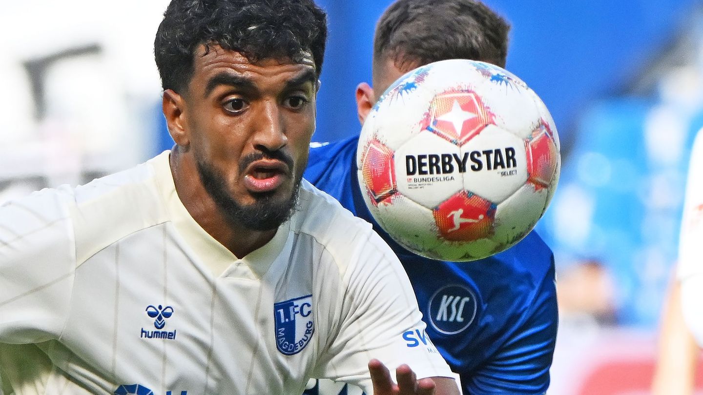 Rayan Ghrieb traf im Test gegen den FC Winterthur zur Führung für den FCM Foto: Uli Deck/dpa