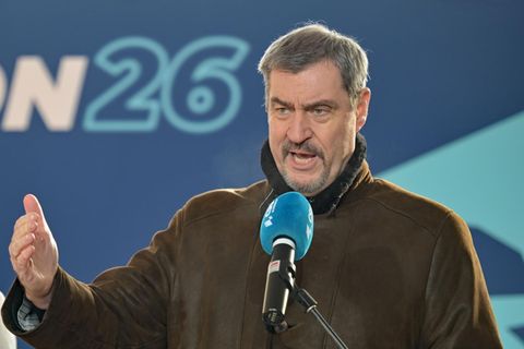 Markus Söder bei der Winterklausur der CSU-Bundestagsabgeordneten im bayerischen Kloster Seeon