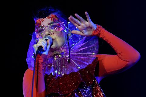 Die isländische Musikerin Björk bei einem Auftritt in Berlin im Jahr 2015