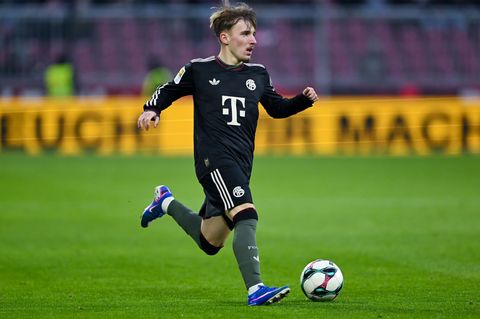 Lennart Karl in Aktion beim Bayern-Testspiel in Salzburg. Foto: Sven Hoppe/dpa