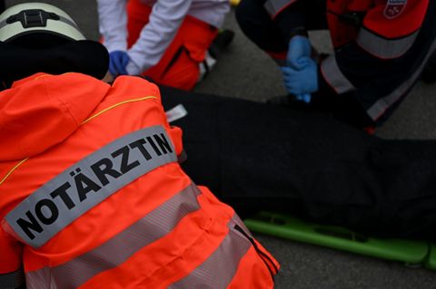 Notärztin bei Übung