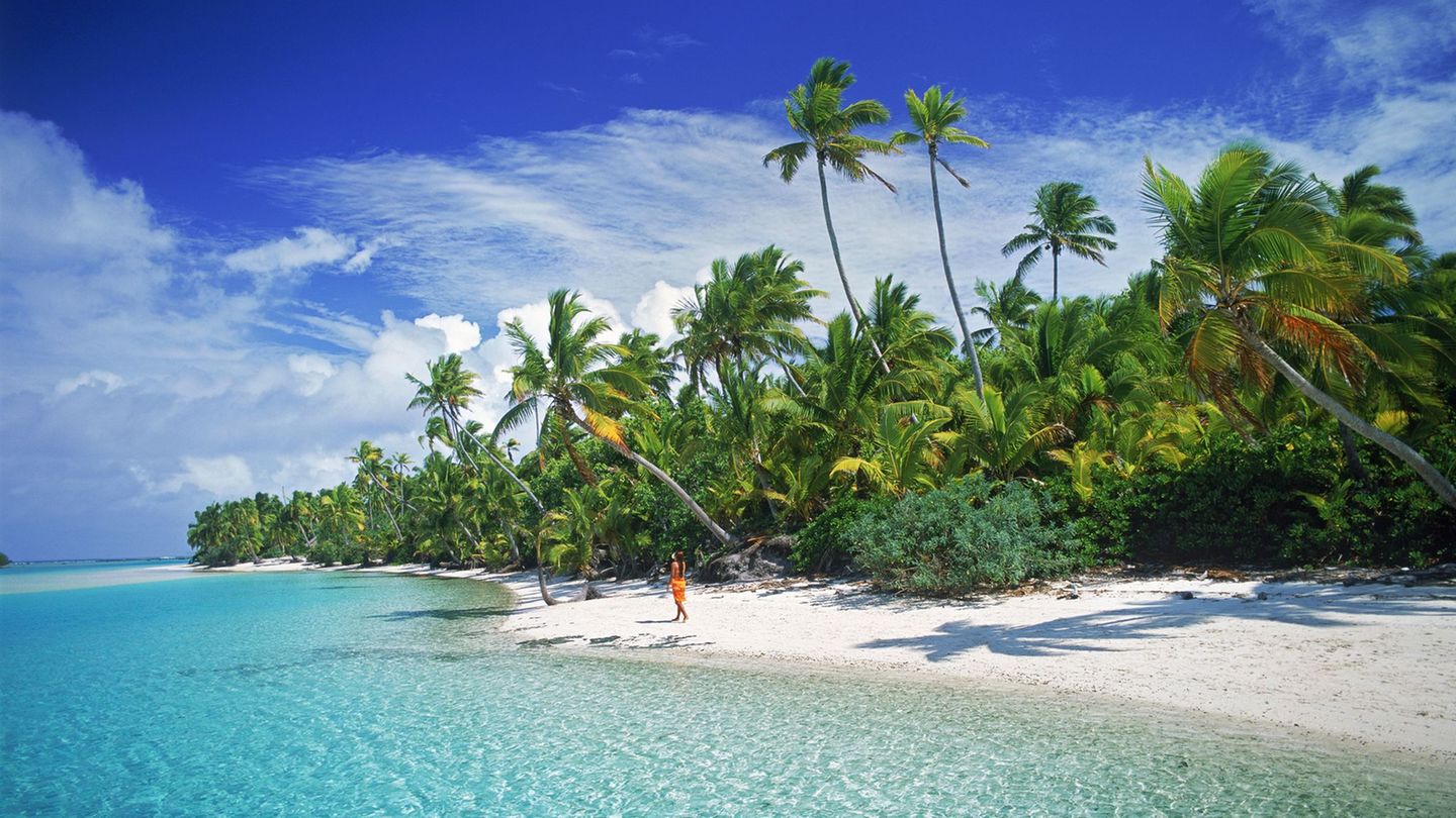 Niue liegt zwischen Fidschi und den auf dem Foto zu sehenden Cookinseln und wirbt mit kristallklarem Wasser. (Illustration) Foto