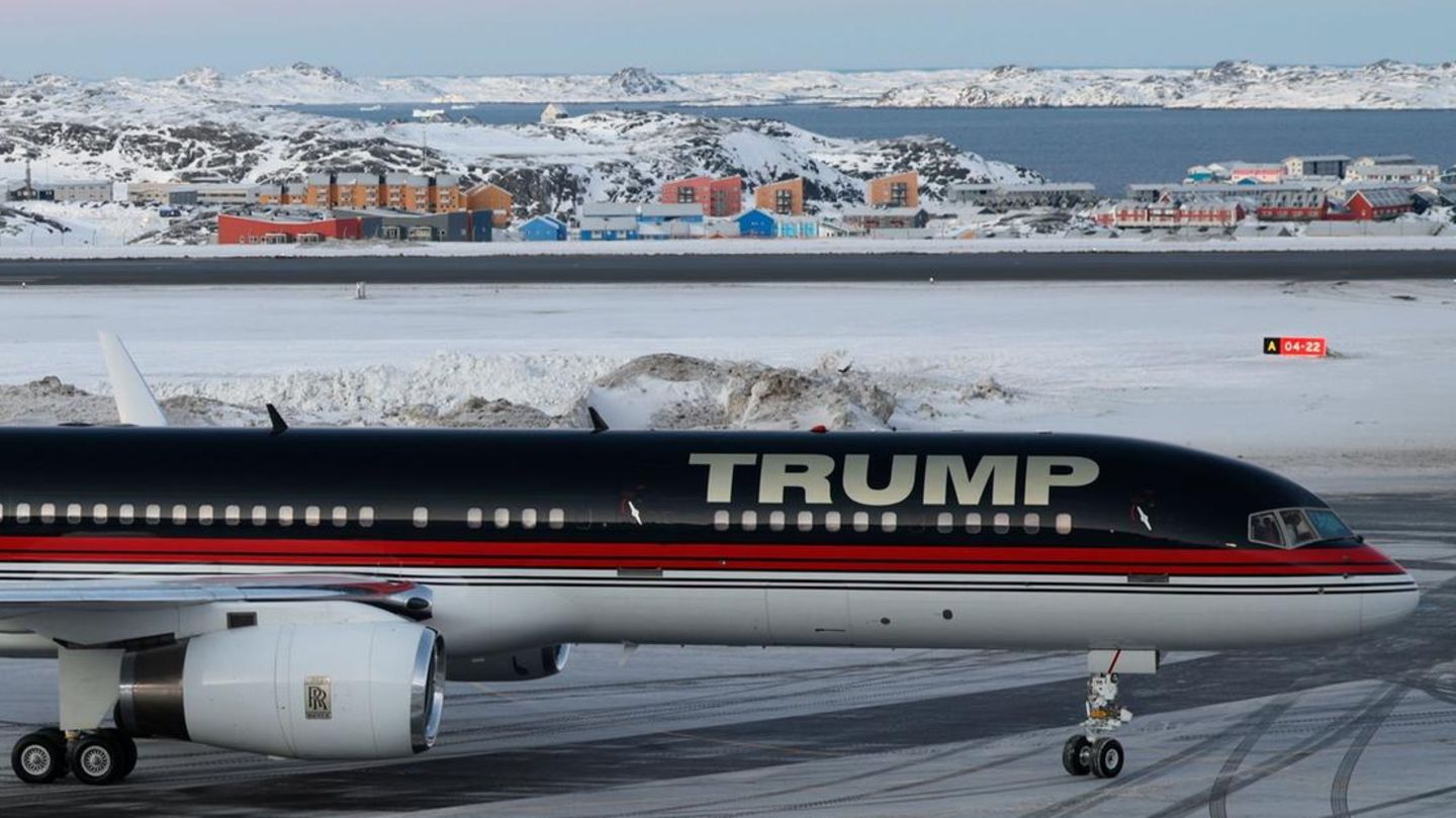 Ein Flugzeug mit Donald Trump Jr. an Bord landet in Nuuk, Grönland