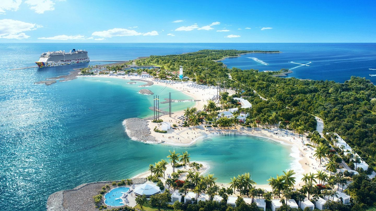 Willkommen auf Great Stirrup Cay, der exklusiven Privatinsel von NCL, mit Lagune, Wasserpark, Zipline und Karibikfeeling pur
