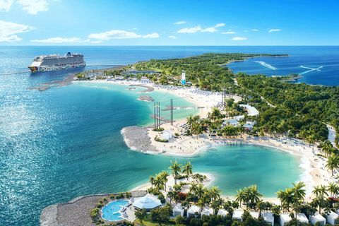 Willkommen auf Great Stirrup Cay, der exklusiven Privatinsel von NCL, mit Lagune, Wasserpark, Zipline und Karibikfeeling pur