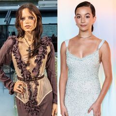 Zwei der großen Trends für 2026: Jenna Ortega (links) verkörpert den "Pirate Core", Sarah Bock trägt "Cool Blue".