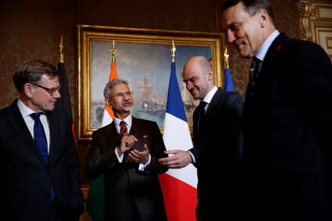 Johann Wadephul, Subrahmanyam Jaishankar, Jean-Noel Barrot, Radoslaw Sikorski