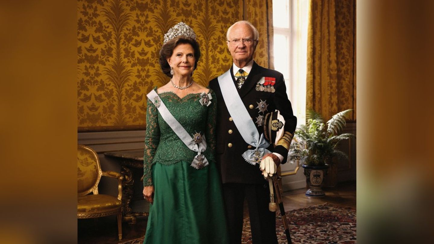 Die neuen Aufnahmen von König Carl Gustaf und Königin Silvia entstanden auf Schloss Drottningholm.