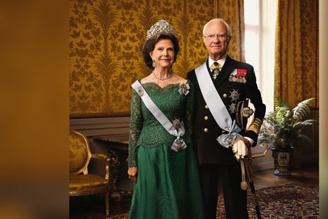 Die neuen Aufnahmen von König Carl Gustaf und Königin Silvia entstanden auf Schloss Drottningholm.