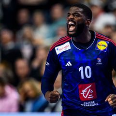 Der französische Handball-Nationalspieler Dika Mem spielt bald für Berlin. (Archivbild) Foto: Tom Weller/dpa