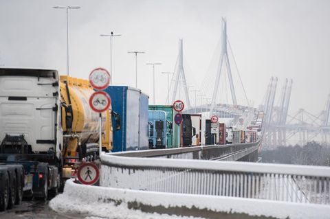 Die Hamburger Köhlbrandbrücke