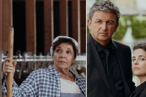 "Der Bergdoktor" (v.l.): Lisbeth Gruber (Monika Baumgartner), Dr. Martin Gruber (Hans Sigl), Lilli Gruber (Ronja Forcher) und