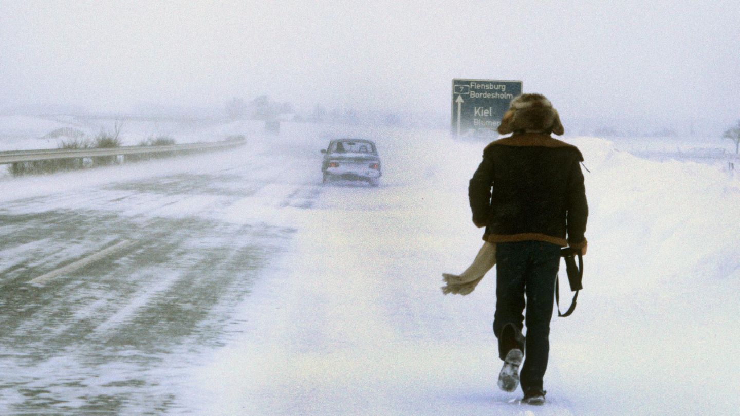 Auf der A7 Richtung Flensburg geht nicht mehr viel 