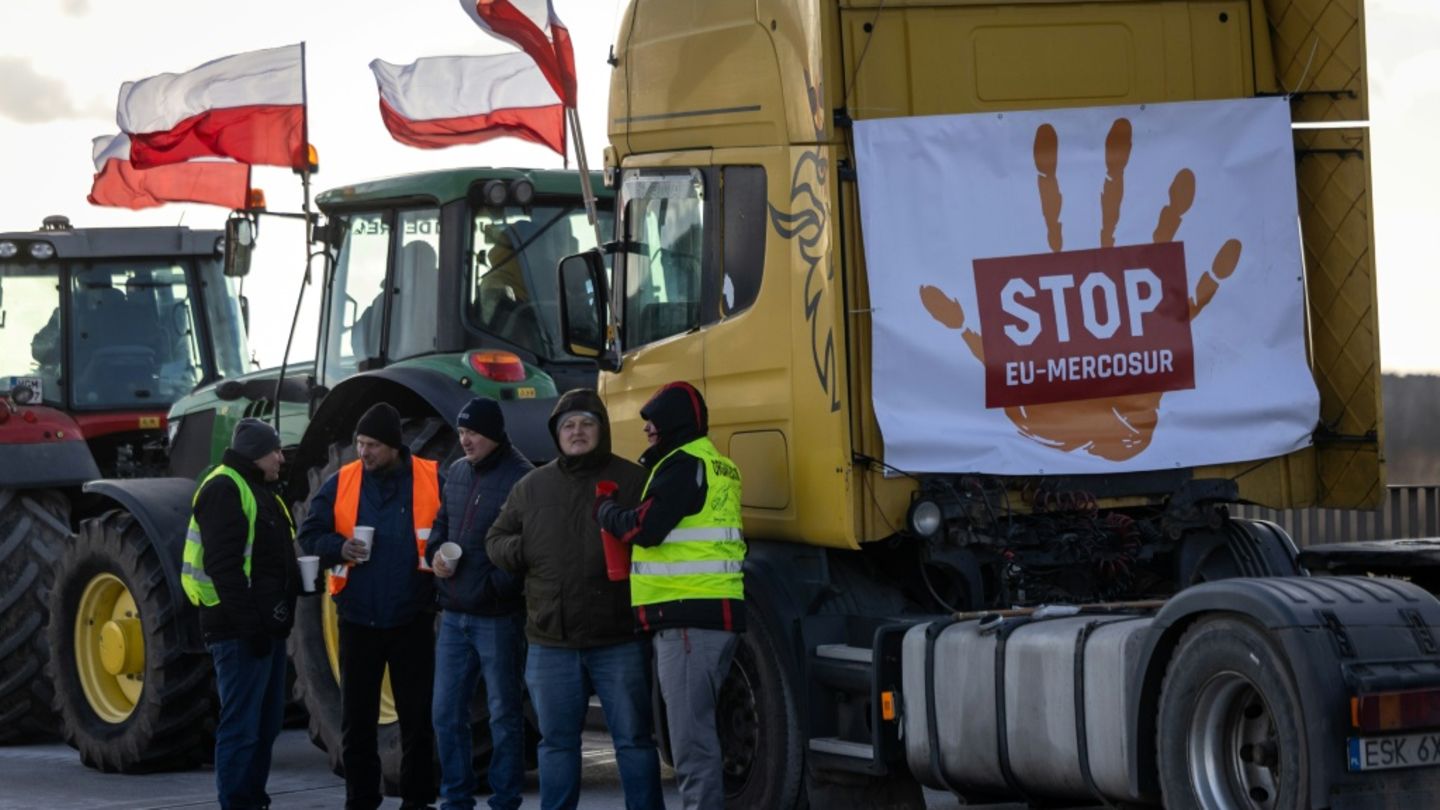 Polnische Bauern demonstrieren gegen das Mercosur-Abkommen