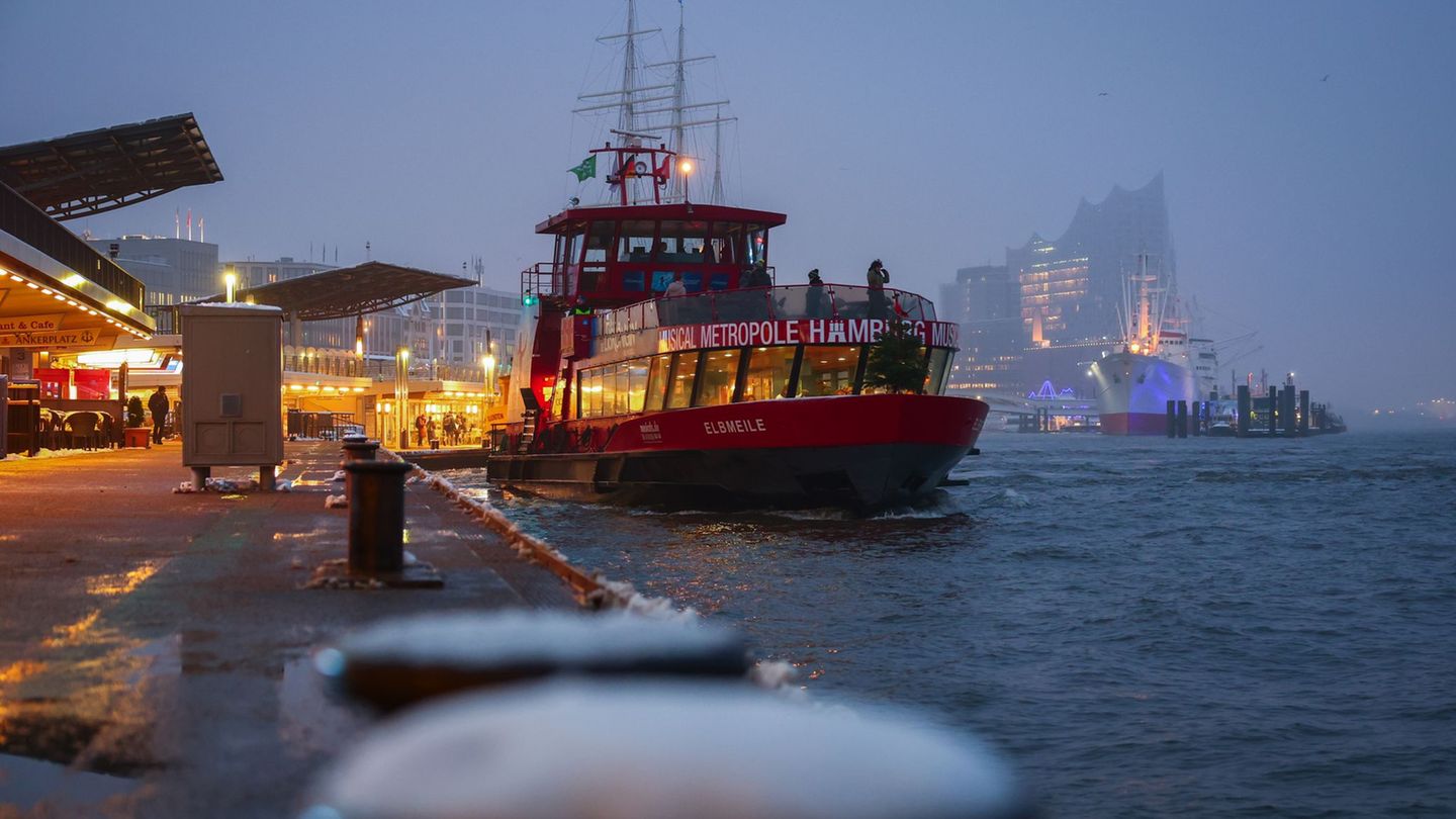 Der Hamburger Fährlinienbetreiber Hadag hat zu Freitag wegen des erwarteten Unwetters einen Notfahrplan angekündigt. (Archivbild