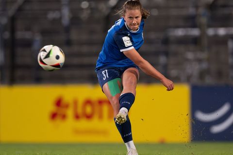 Kapitänin Emilie Bernhardt wechselt von Potsdam nach Bern. (Archivbild) Foto: Soeren Stache/dpa