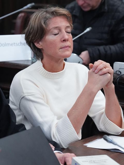 Christina Block sitzt an Tag 28 des Entführungsprozesses vor dem Landgericht Hamburg neben ihrem Verteidiger Ingo Bott