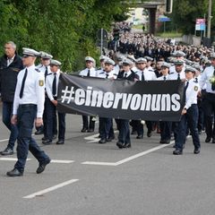 Die tödlichen Schüsse auf einen Polizisten in Völklingen lösten bundesweites Entsetzen aus. (Archivbild) Foto: Patrick von Frank