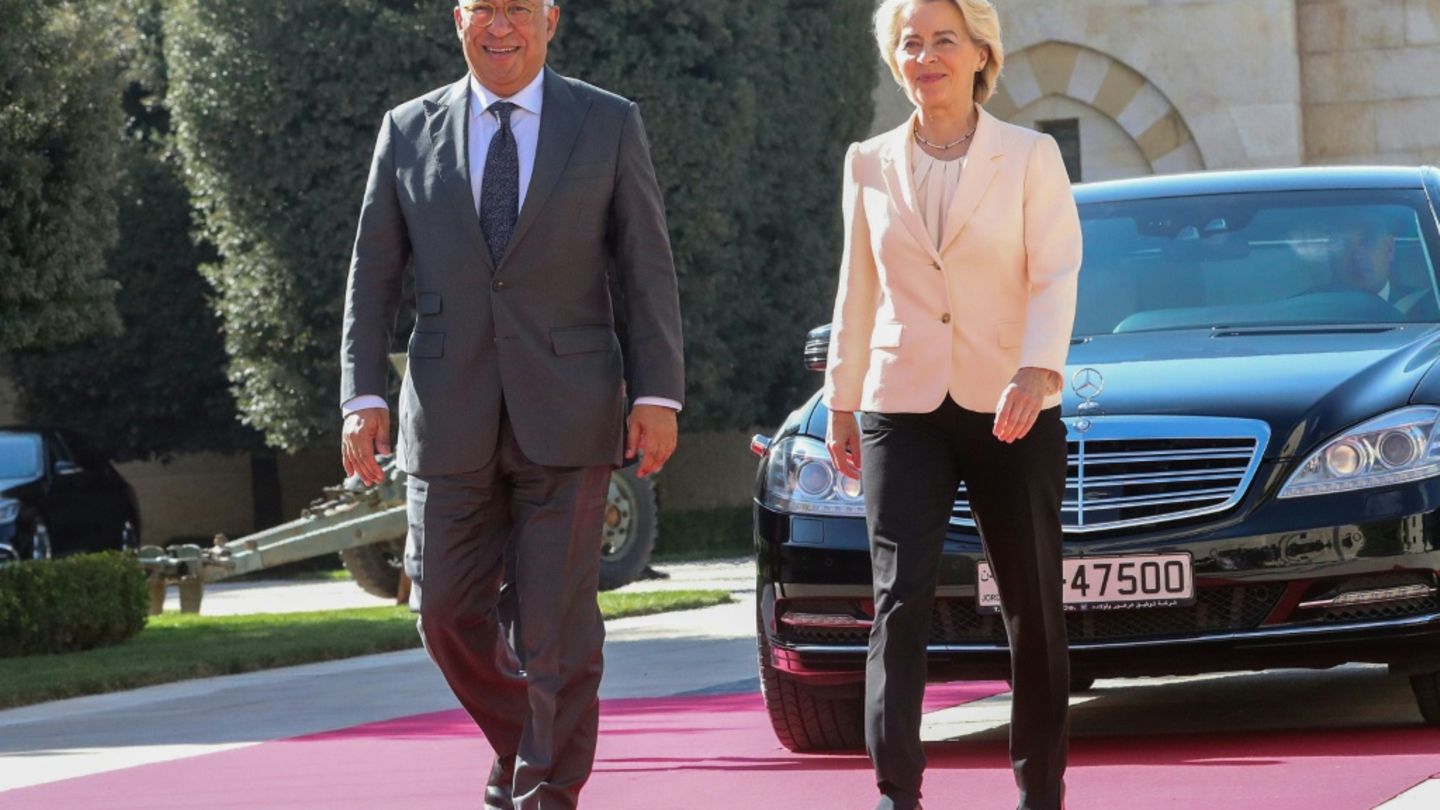 Costa und von der Leyen am Donnerstag in Jordanien
