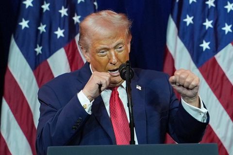 Klausurtagung in Washington: Präsident Donald Trump spricht zu den republikanischen Abgeordneten des Repräsentantenhauses