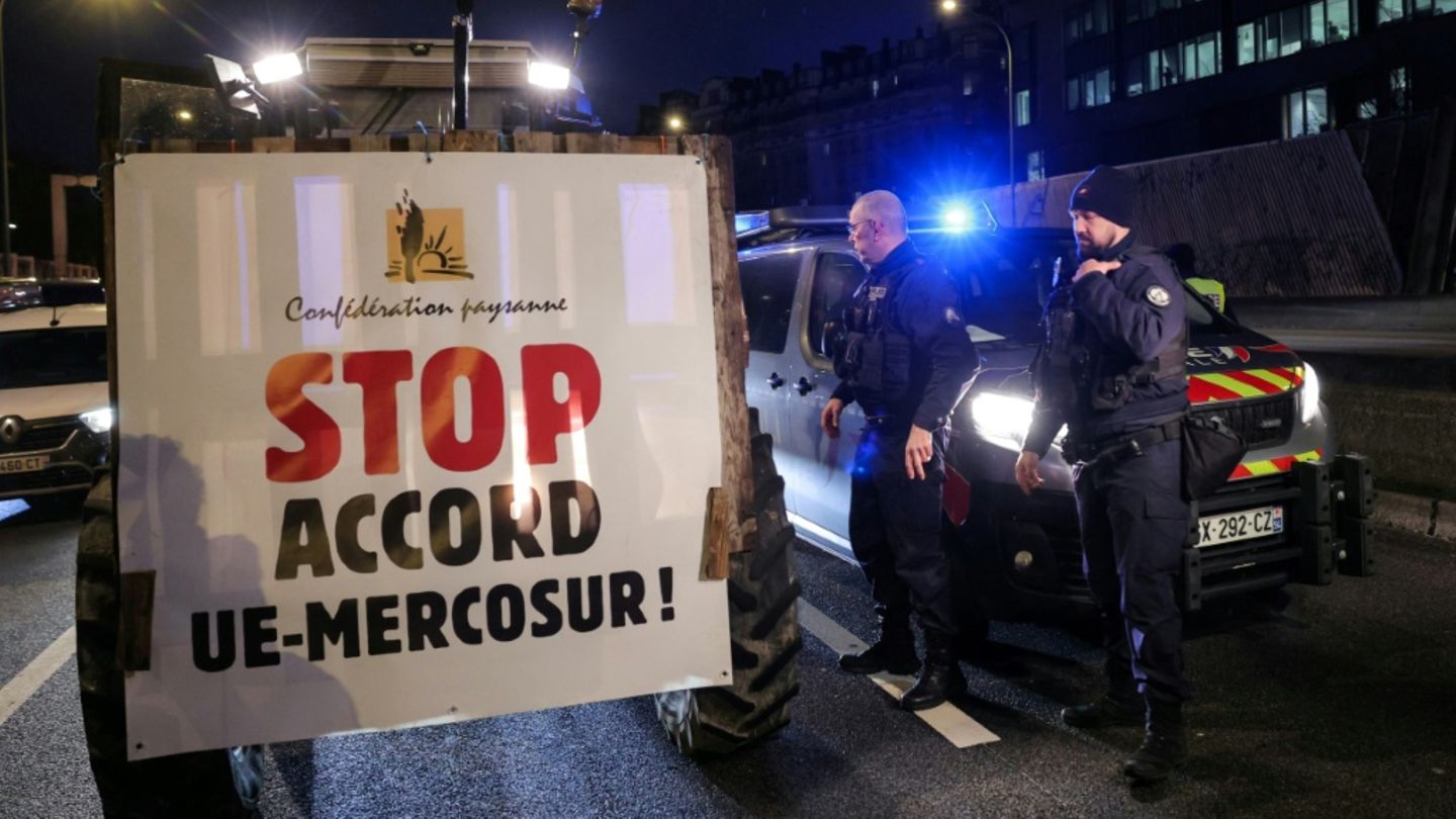 Protest gegen das Mercosur-Abkommen in Paris