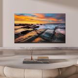 TCL x11L SQD Mini LED hängt in einem Wohnzimmer