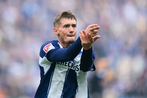 Michael Cuisance gehört zu den erfahrensten Spielern im Kader von Hertha BSC. (Archivbild) Foto: Robert Michael/dpa
