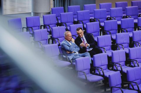 Gelingt ihnen eine Einigung bei der Erbschaftssteuer? Der SPD-Fraktionschef Matthias Miersch (l.) und Jens Spahn (CDU)