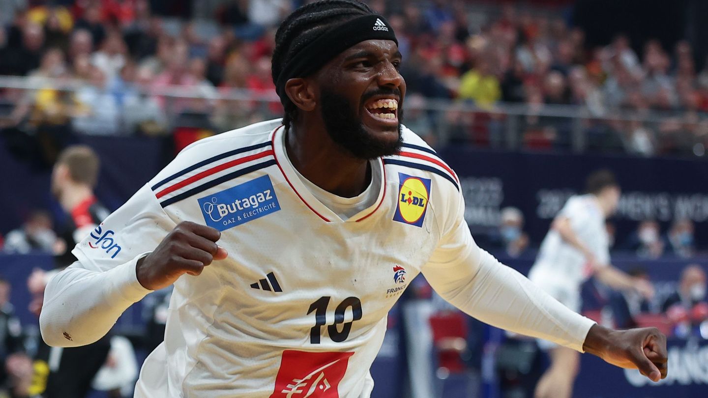 Der französische Handball-Nationalspieler Dika Mem spielt bald für Berlin. (Archivbild) Foto: Jan Woitas/dpa