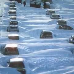 Eingeschneite Straßen