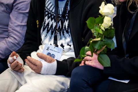 Brandopfer bei der Trauerfeier in Martigny