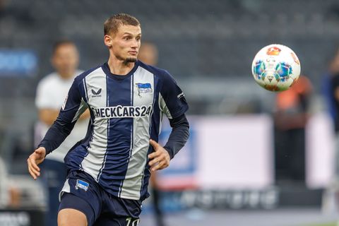 Michael Cuisance erzielte das Führungstor für Hertha im Test gegen Lüttich. (Archivbild) Foto: Andreas Gora/dpa